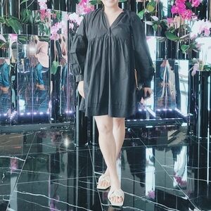 UO Black Oversized Midi Dress